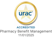 URAC Accredited Pharmacy Benefit Management, Expires 11/01/2025