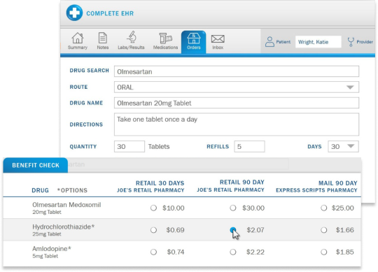 real-time pharmacy benefit UI combined