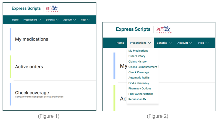 Prescriptions Menu
