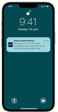 Push Notification within the Express Scripts Pharmacy Mobile App 