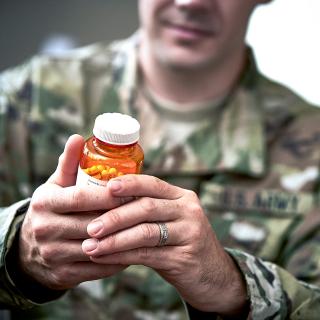 Army man with medicine