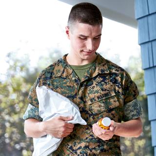 Marine with medicine