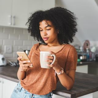 Woman on mobile phone