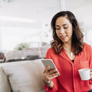 woman on mobile phone